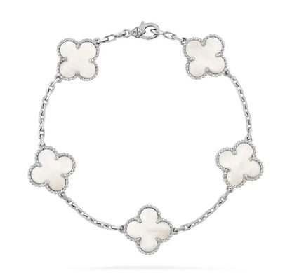 Clover Bracelet - Silver (white gold) - ShopLorca